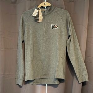 NHL Gray Zip Up Philadelphia Flyers Sweater